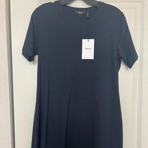 NWT THEORY SPRING NAVY RANMIRE DRESS SZ L - SOLD OUT! VERY VERSATILE!